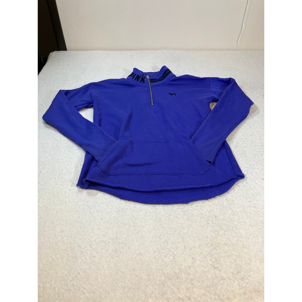 PINK Victoria's Secret Half-Zip Purple Pullover Sweatshirt